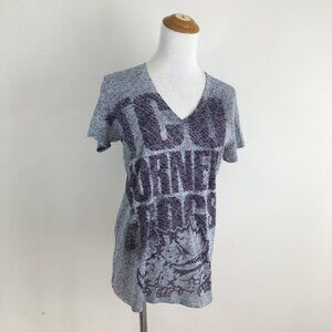 UNDER ARMOUR Heat Gear Short Sleeve Multi Color TCU Horned Frogs Print Shirt